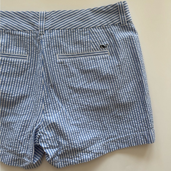 Vineyard Vines Women’s Striped Seersucker Shorts Size 4 Blue White - Picture 3 of 8